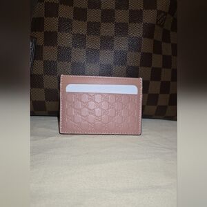 Gucci Embossed GG Cardholder – Nude Pink (AUTHENTIC)